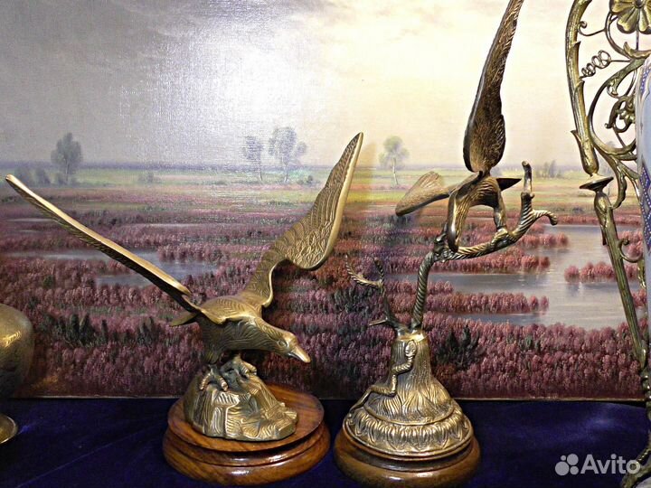 Орлы.Статуэтка.Декор.Латунь.Декор.Индия.Англия