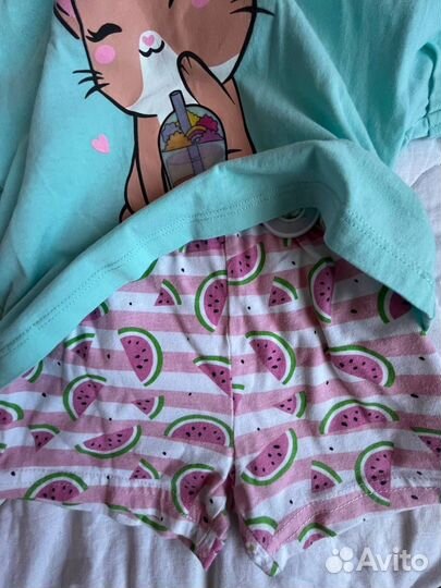 Футболка с шортами для девочки 80 размер