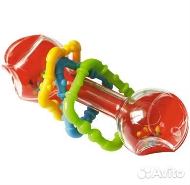 Погремушка гантелька прозрачная, Стеллар 01560