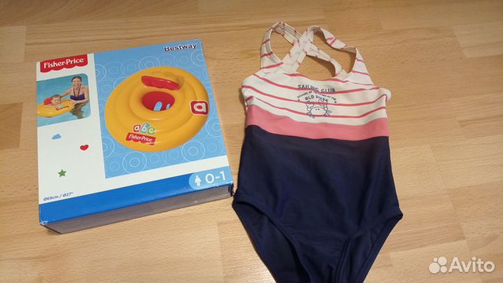Круг/плот для плавания fisher price новый 0-1