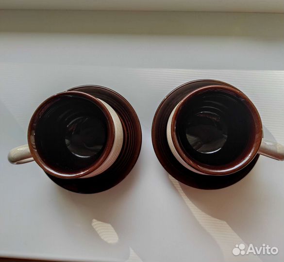 Чашка с блюдцем из керамики