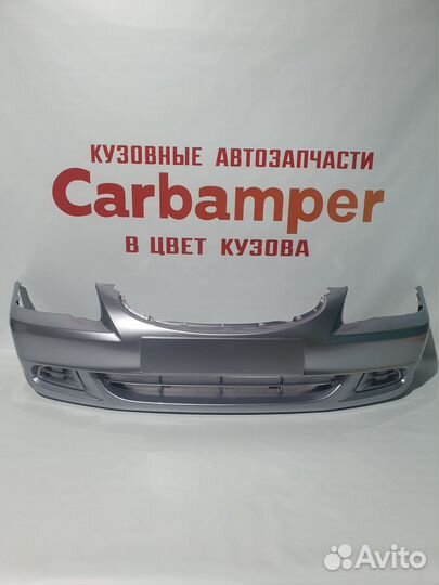 Бампер передний Акцент цвет Серебристая ртуть