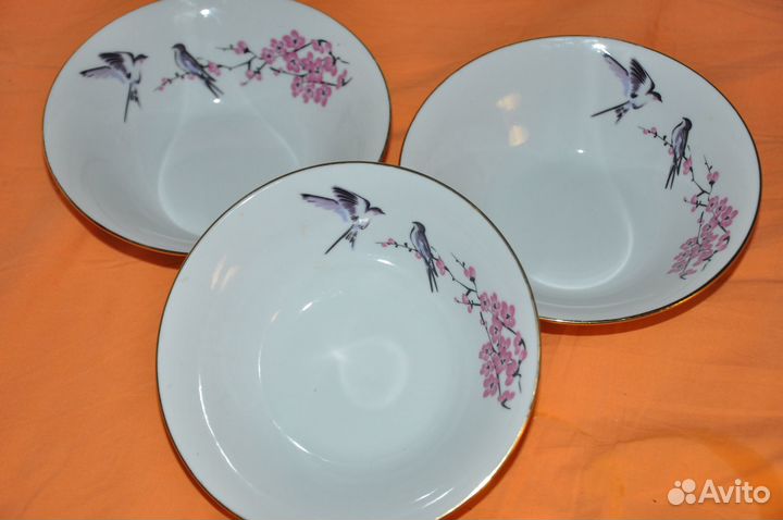 Пиалы советские ласточки 3шт