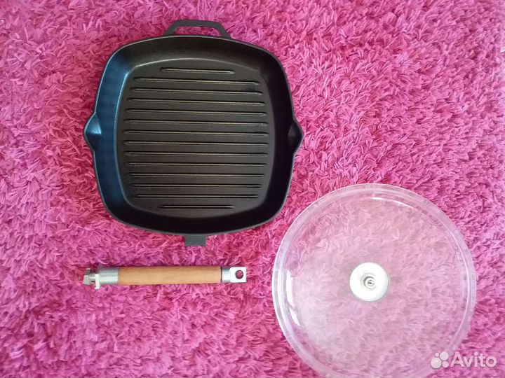 Чугунная сковорода,гриль