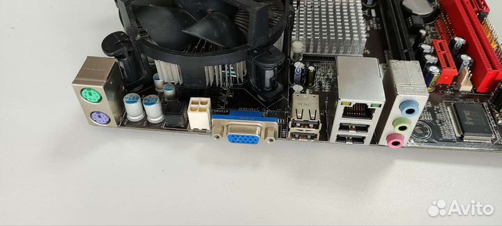 Мат.плата LGA775 biostar G41D3C+CPU+DDR3 4гб