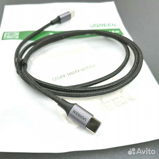 Кабель Ugreen Type-C to Type-C PD QC4.0 (новый) 1m