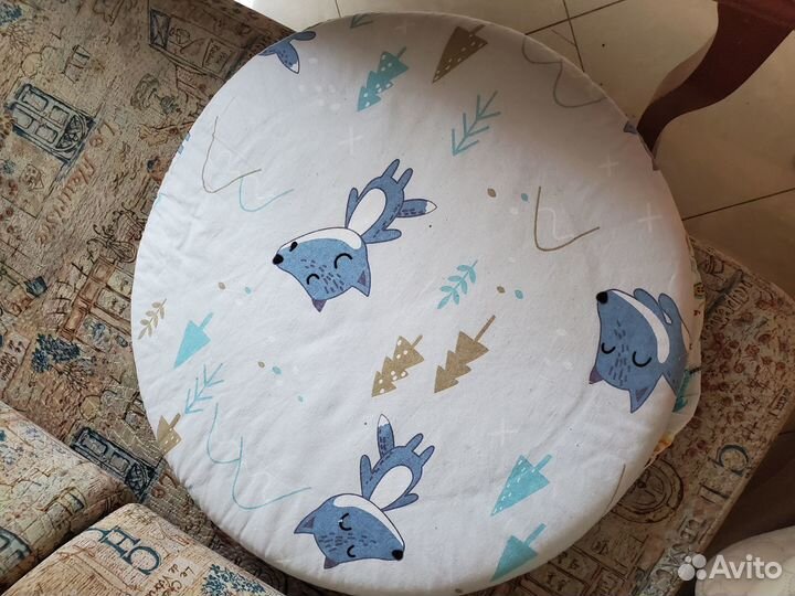 Матрас круглый детский 70см с 2-мя простынями