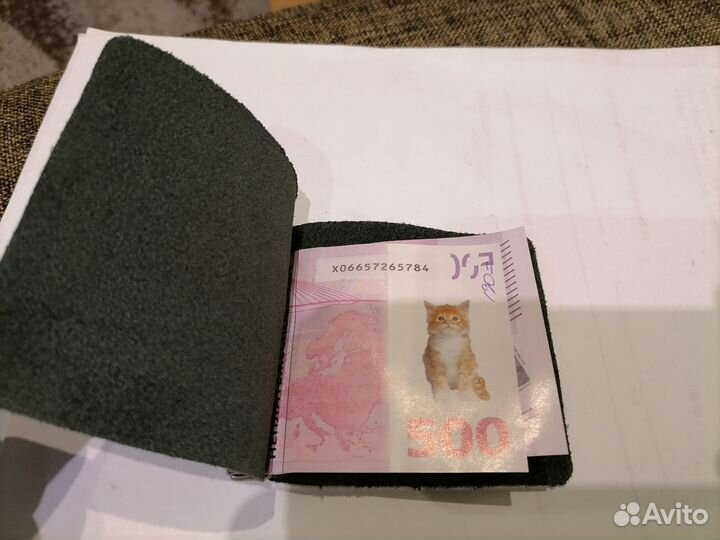 Зажим для денег из натуральной кожи