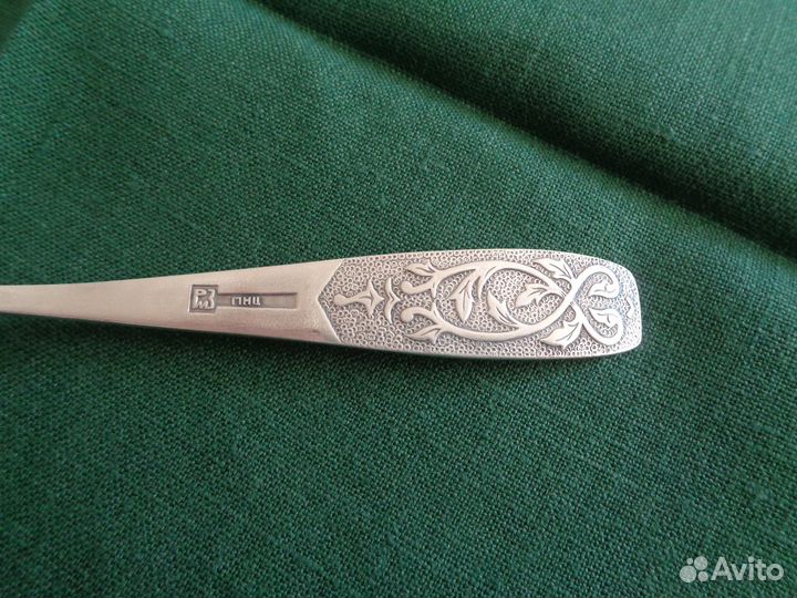 Ложки мельхиоровые десертные, винтаж, наб.6 штук