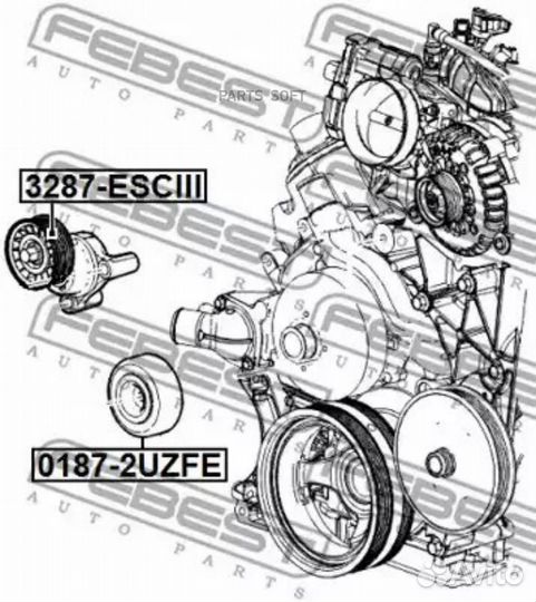 Ролик натяжной Febest / 3287esciii