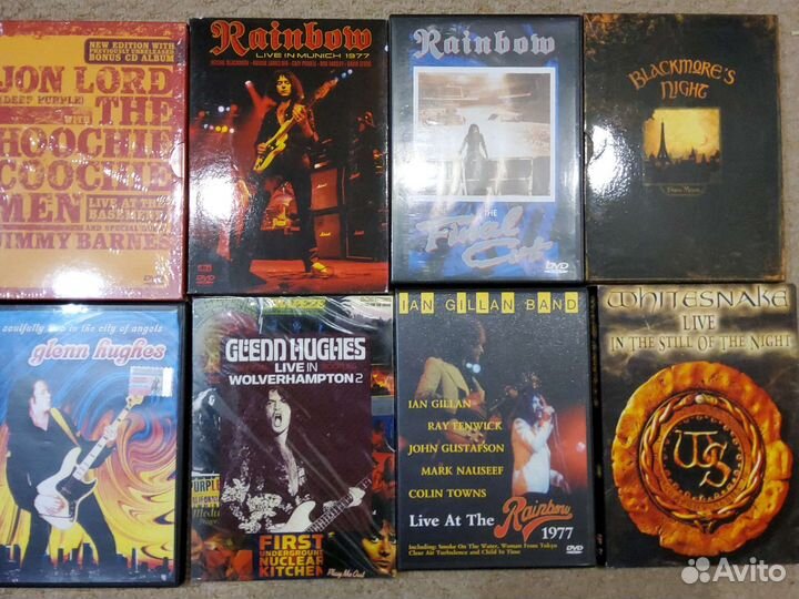 Двд диски Deep Purple 12 шт + Сольные проекты 8 шт