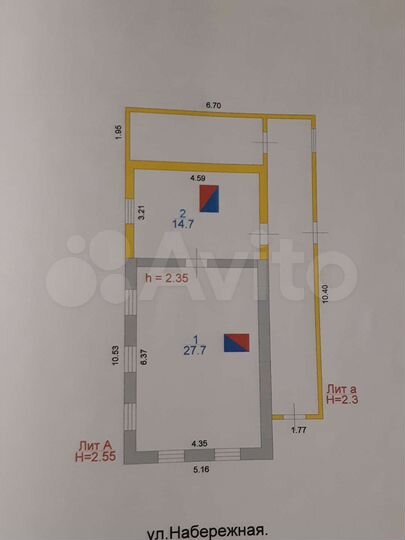 Дом 42,4 м² на участке 20 сот.