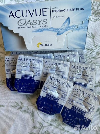 Линзы контактные -4,5 радиус 8,4 acuvue oasys