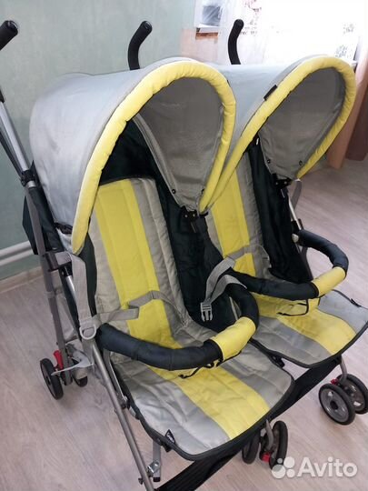 Детская коляска трость для двойни
