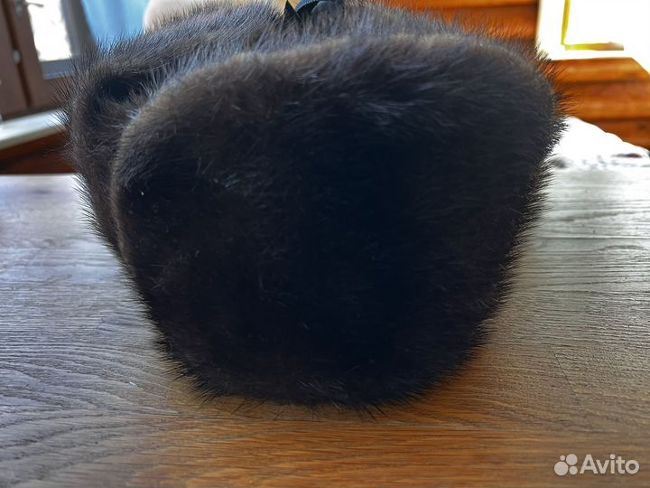 Шапка ушанка из норки мужская