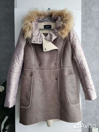 Дубленка женская демисезонная куртка еврозима 46