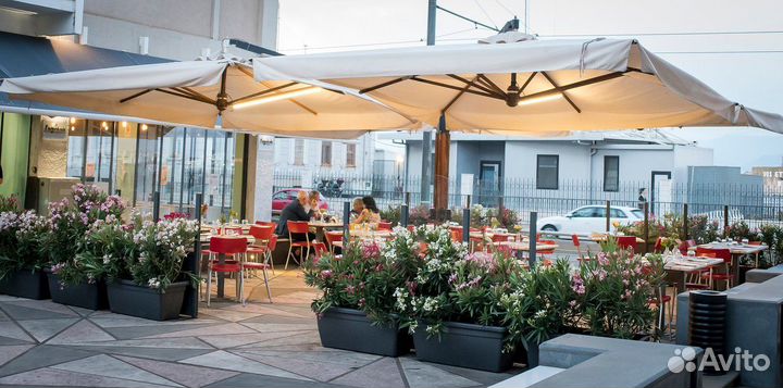 Большие уличные боковые зонты