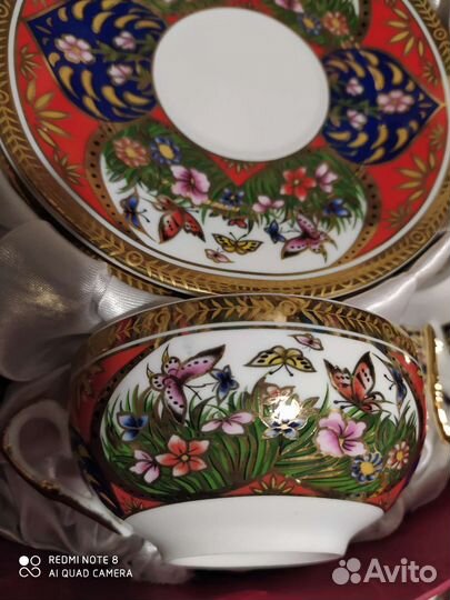 Чайная пара костяной фарфор Япония