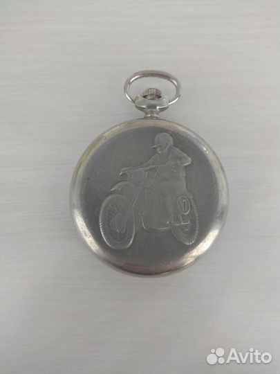 Часы карманные Молния мотоциклист