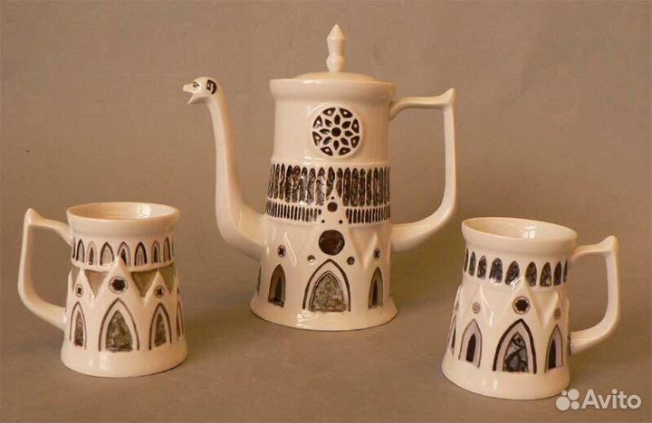Готический кофейный сервиз на 2 персоны