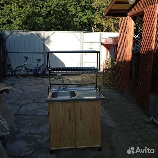 Мойка для кухни с тумбой кованная холодная ковка