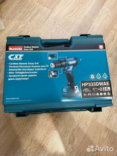 Дрель-шуруповерт Makita HP333dwae 12V