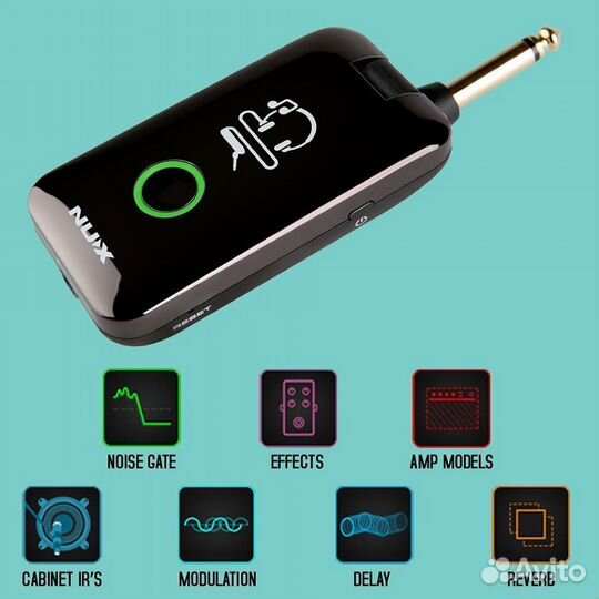 NUX MightyPlug Усилитель + процессор для наушников