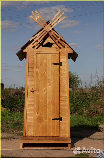 Уличный туалет деревянный HAT115