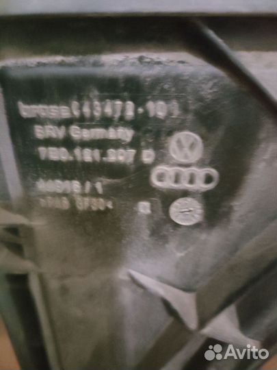 Вентилятор охлаждения двигателя wv т6