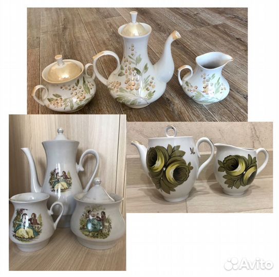 Фарфоровые остатки сервизов СССР