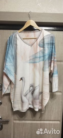 Блуза -туника оверсайз 56-62