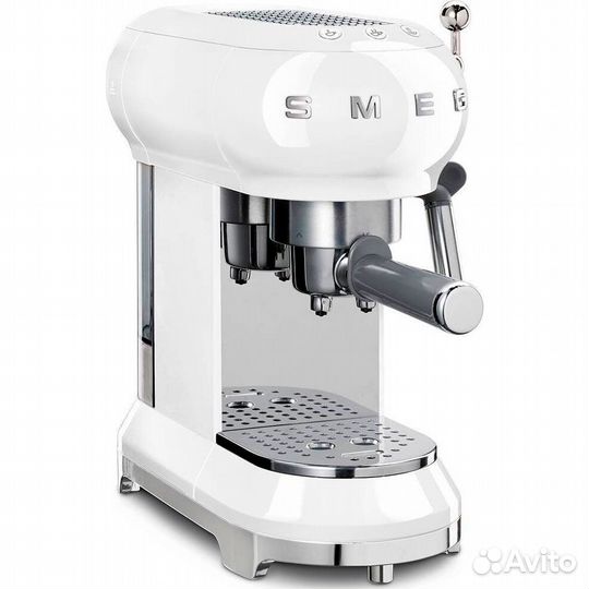 Кофеварка рожковая Smeg ECF01, белый