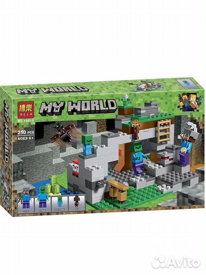 Конструктор майнкрафт My World 10810 пещера зомби