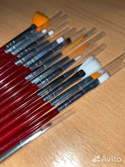 Набор кистей для маникюра и дизайна ногтей 15 шт