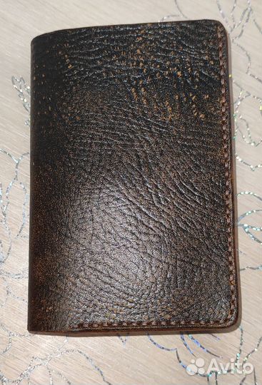 Мужское кожаное портмоне ручной работы
