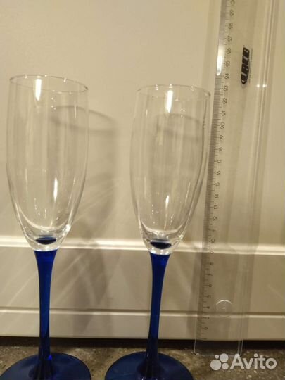 Фужеры ножка кобальт. Luminarc