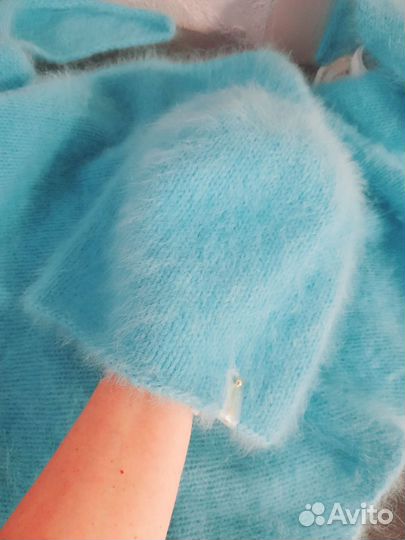 Шапка и косынка из ангоры