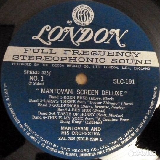 Винил Mantovani - Screen De Luxe (Japan)