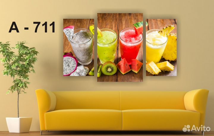 Модульные картины. 3 модуля. под заказ