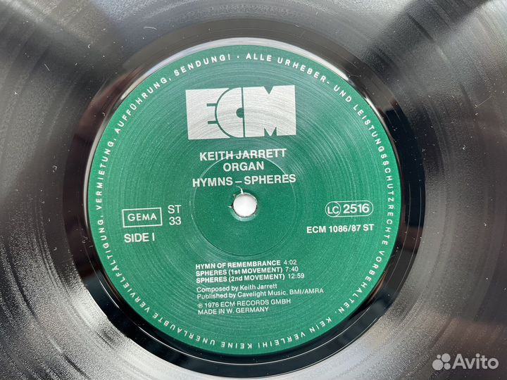 Keith Jarrett – Hymns Spheres 2LP/NM+ Germany 1976