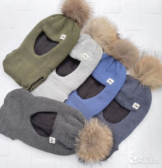 Шапка шлем на девочку и мальчика