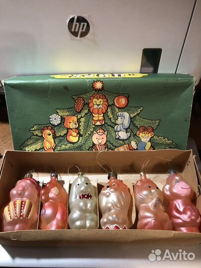 Елочные игрушки СССР набор цирк