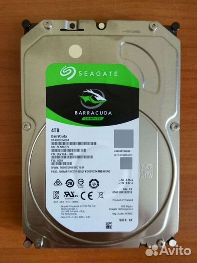 Жесткий диск 4Tb Seagate BarraCuda ST4000DM004