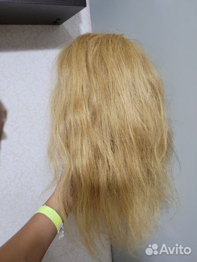 Учебная голова с натуральными волосами