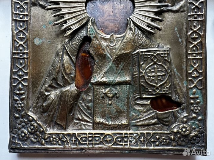 Икона Николай чудотворец зимний 32х27 см