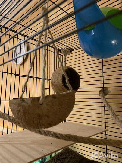 Домики, гамаки для грызунов и птиц из кокоса