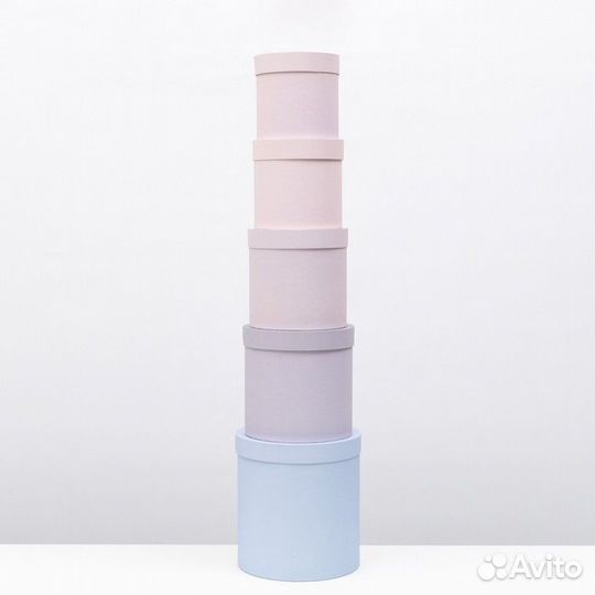 Набор круглых коробок 5 в 1 'Кварц' 23 х 23 х 25