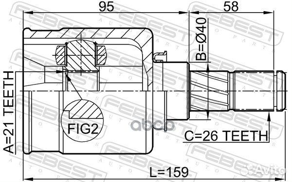 ШРУС внутренний 21x40x26 (nissan micra march K1