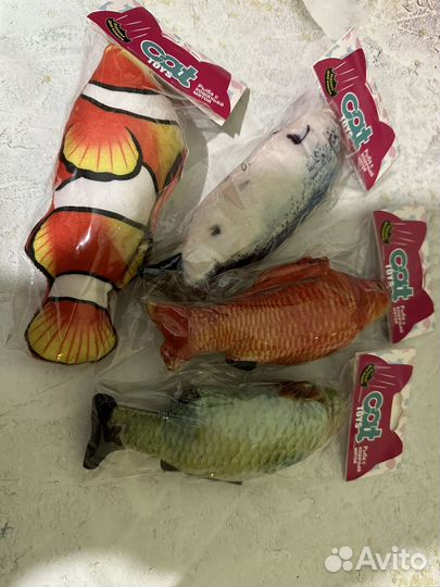 Игрушки для кошек с кошачьей мятой рыба