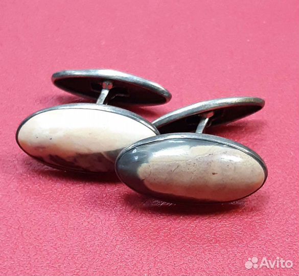 Запонки серебро 875проба